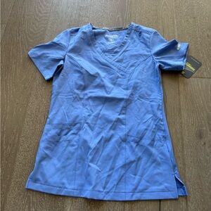 Momentum by Maevn Blue Scrub Top